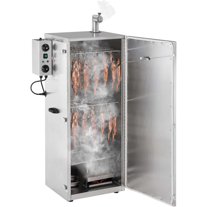 Коптильня з нержавіючої сталі 8 решіток 45 x 60 x 132 см Royal Catering