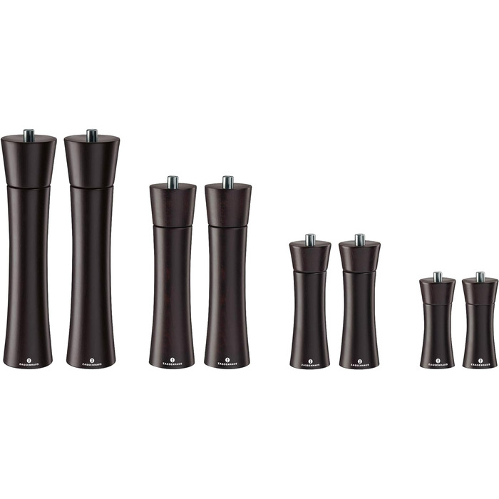 ФРАНКФУРТ Бук темно-коричневий з плавним регулюванням керамічної шліфувальної машини Млин для спецій з наповненням Ø 5,5 18 см 18 см Чорний