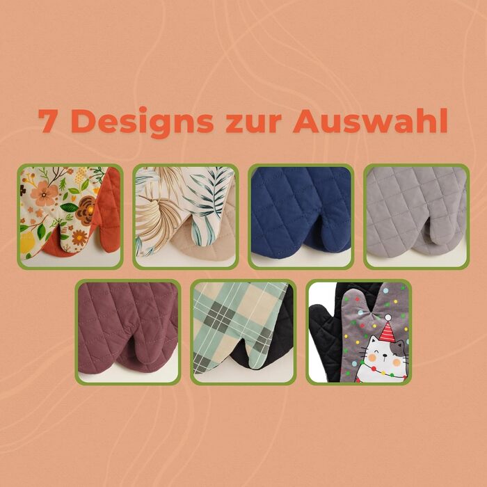 Рукавички для духовки 19 x 30 см, набор 2 предмета, Сказочные цветы ESSEX