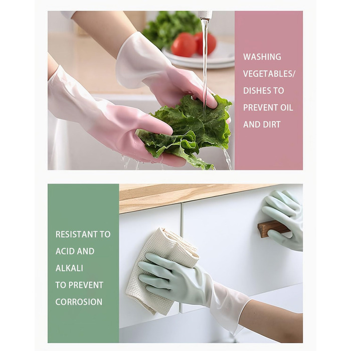 Рукавички для миття посуду 3 пари розмір M AORHOFJ