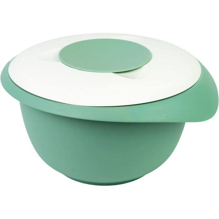 Миска для випічки 3,5 л - з носиком - кришка з двох частин,м'ятно-зелена/біла, з кришкою Vialex