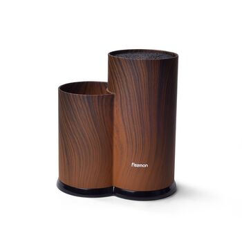 Підставка Fissman з двома відділеннями для зберігання ножів і інструментів (2882)