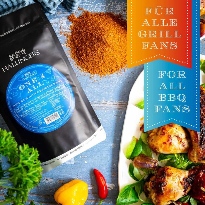 Класичний набір спецій Hallingers - 1 - Подарунковий набір спецій ручної роботи, 12 спецій з усього світу (Набір) - Літній подарунок та ідеальний подарунок для барбекю Подарунок для нової домівки &quotВітання та дружба&quot Класичні спеції., 12 спецій (73