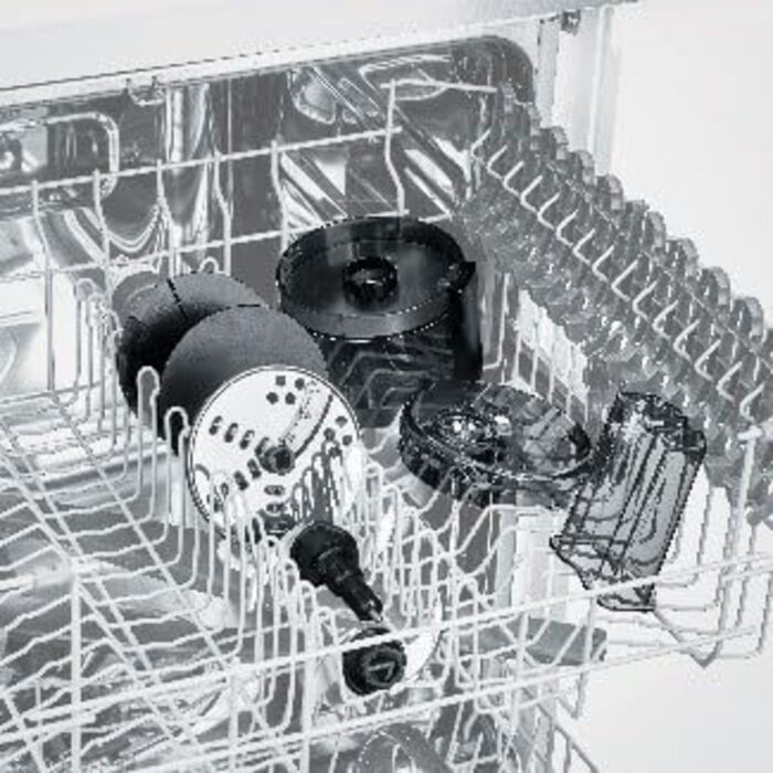 Компактний мультиподрібнювач SEVERIN, універсальний подрібнювач для грубого та дрібного подрібнення, кухонний комбайн з широким набором аксесуарів, матова нержавіюча сталь / чорний, KM 3865