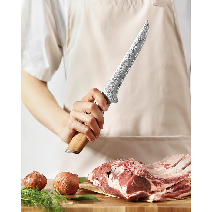 Ніж обвалочний 14,9 см, дамаська сталь XINZUO