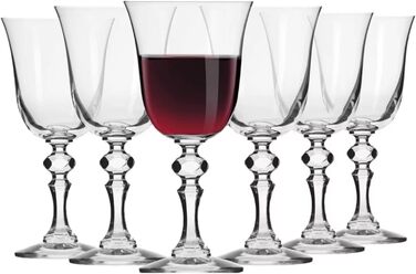 Келихи для вина konsimo Набір з 6 - Келихи для червоного вина Келихи для білого вина Aperol Spritz і келихи для шампанського Набір з 6 - Келихи для вина - Келихи для аперитиву - Кришталеві келихи для вина - 450 мл (Krista)