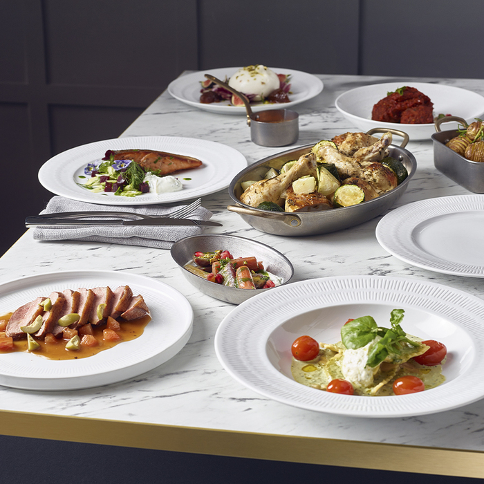 Тарілка для пасти 28.5 см, Incise Porcelain Solara, GenWare