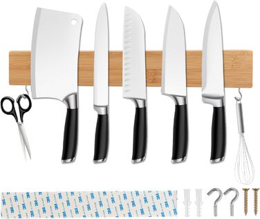 Магнітний тримач для ножів з бамбука 40 см Herboom