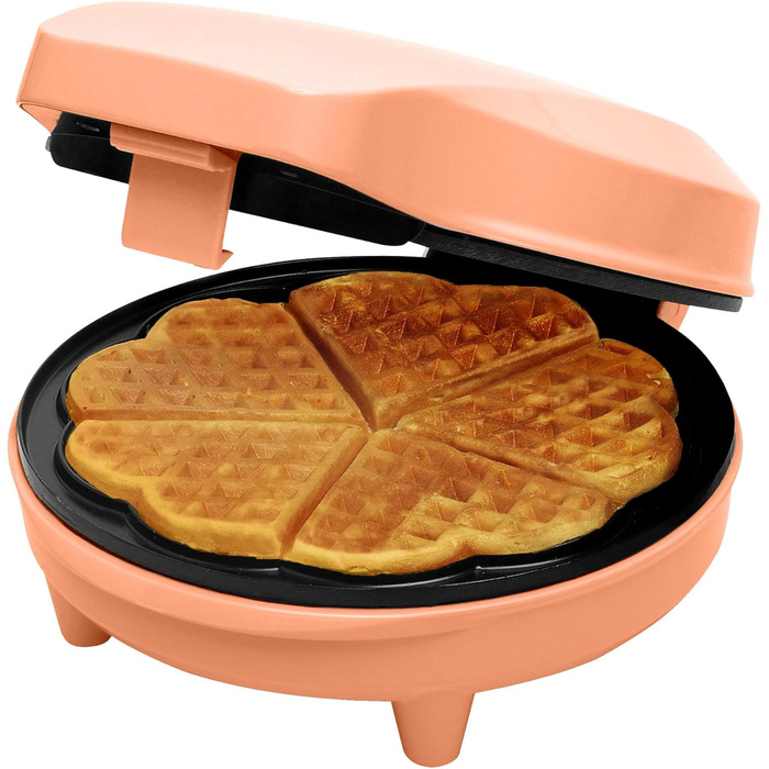 Вафельниця для класичних вафель в формі серця 700 Вт, помаранчевий Bestron