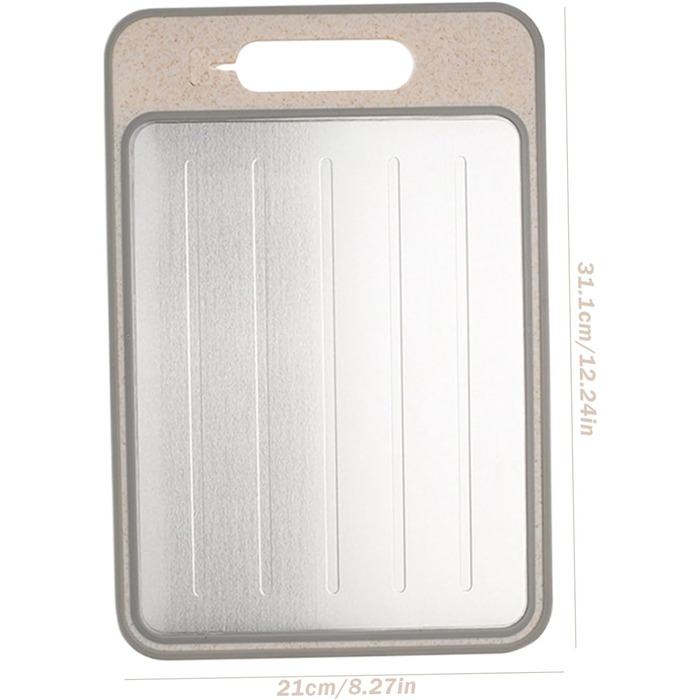 Дошка для розморожування та нарізання 31,1 х 21 см, білий/бежевий SMELEYOU