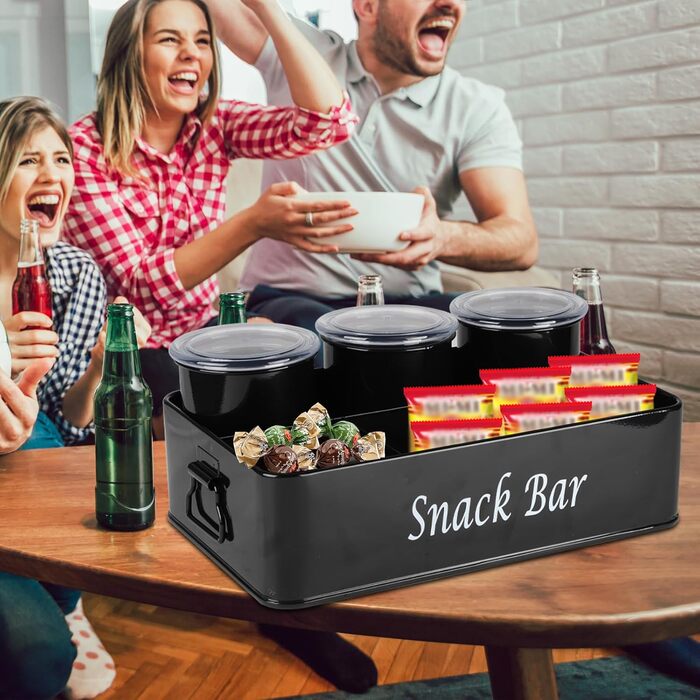 Диспенсер для снеків 33 х 21 см чорний ZoeQide