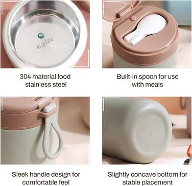 Термоконтейнер 425 мл одношаровий зелений Generic