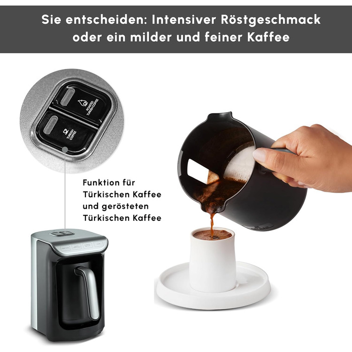 Турецька кавоварка ємність 5 чашок, 535 Вт KARACA