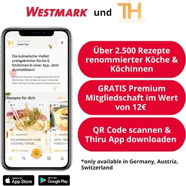 Соковижималка для цитрусових Westmark, Ємність 250 мл, З функцією сита та носиком, Керамічна, Біла, 30722260