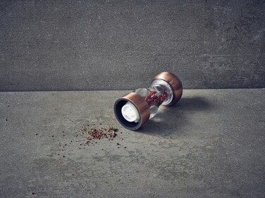 Млин для солі та перцю, 14 см, акрил/мідь, GenWare