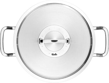 Каструля з нержавіючої сталі (Ø 4 л) Каструлі з металевою кришкою, внутрішня вага, зроблено в Німеччині - Індукційна (28 см)
