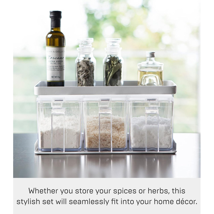 Коробка для приправ X3 і стійка - Вежа - біла