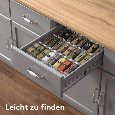 Полиця для спецій 3 рівні, 6 шт. прозорий Lifewit