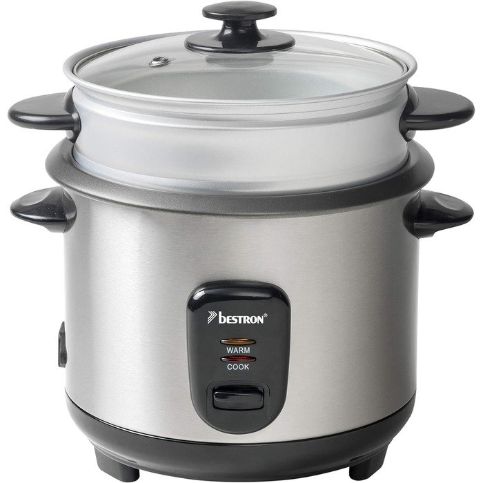 Рисоварка на 4-6 осіб, включаючи насадку для пароварки 1 л 400 Вт Bestron