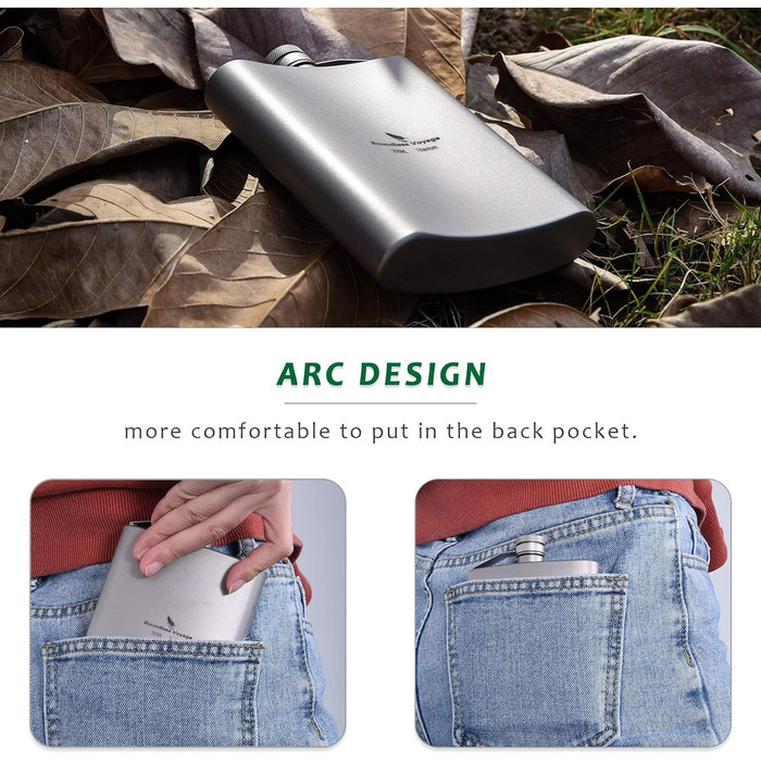 Титанова стегнова колба 200 мл. Boundless Voyage