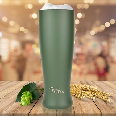 Термокружка для пива с крышкой 500 мл оливково-зеленый Milu