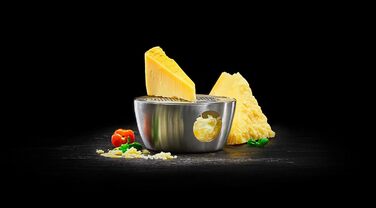 Терка для пармезану з кришкою та піддоном з нержавіючої сталі, 13 х 6 см, срібляста Lurch