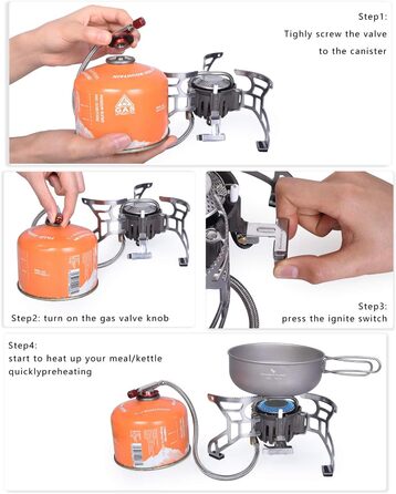 Портативна легка газова плита високої потужності Boundless Voyage