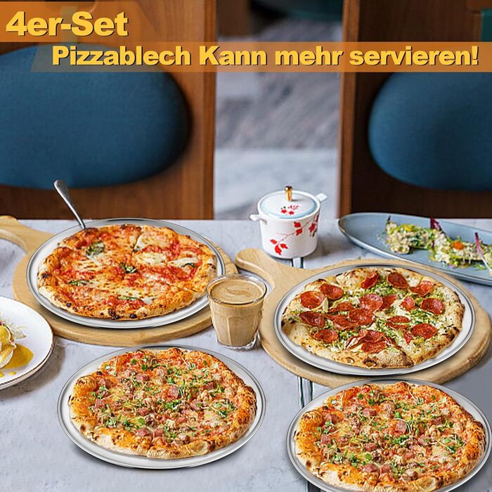 Набір із 4 дек для піци 26 см Onader