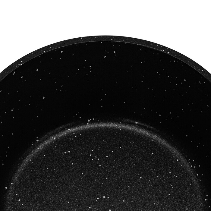 Ківш Fissman зі скляною кришкою LUXURIA 16x8см / 1,3 л алюміній з антипригарним покриттям (14549)