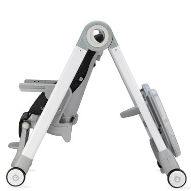 Дитячий стільчик для годування з 4 колесами та функцією гальма від 6 місяців чорний Momi