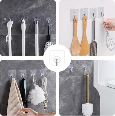 Тримачів для рушників з 6 гачками чорний AGGKY