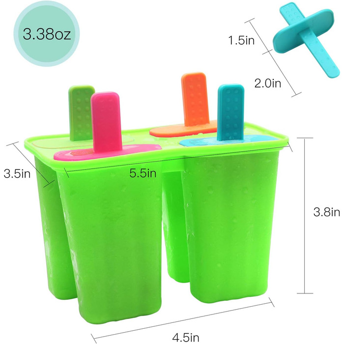 Силіконові форми для морозива, зеленого кольору DEHUB