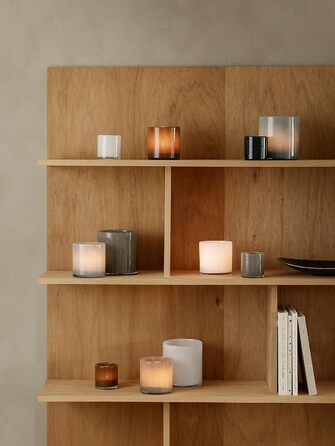 Свічник скляний, розмір L, 15 x 16 см білий SAGA Blomus