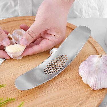 Часникодавка-гойдалка з нержавіючої сталі 19 x 4 см GATIHOK