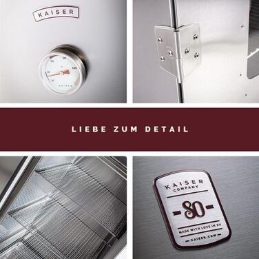 Високоякісна коптильня на дровах з нержавіючої сталі 86 см KAISER