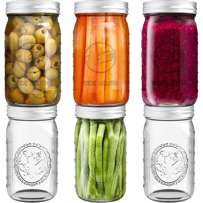 Банки з кришками для консервації 960 мл Tebery