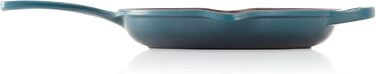 Чавунна сковорода LE CREUSET Signature, кругла, Ø Для всіх типів плит, вкл. підходить для індукції, 1,93 кг, гранатовий, 20182239490422 (темно-бірюзовий, 23 см)