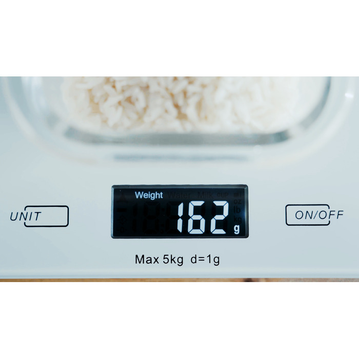 ARDESTO Ваги кухонні, 5кг, 2хААА в комплекті, скло, білий
