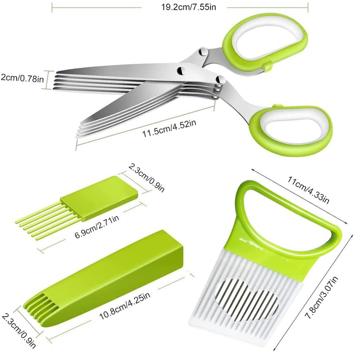 Кухонні ножиці з нержавіючої сталі з 5 лезами Butyeak