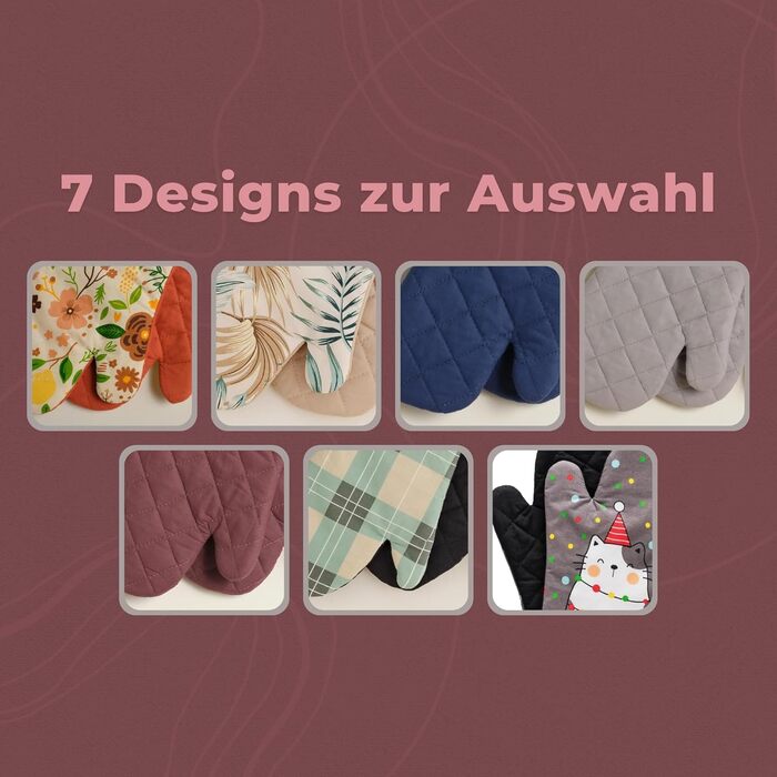 Рукавички для духовки 19 x 30 см, набір 2 предмети, бордовий Basic ESSEX