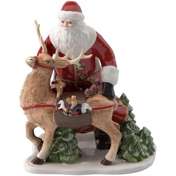 Різдвяна фігурка Санта Клаус з оленем 30 x 24 x 35 см Christmas Toys Villeroy & Boch