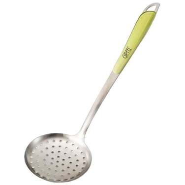 GIPFEL Шумовка NIKITA 10,8х34, 5см Светло-зеленый цвет ручки Материал : SS 430, AS, ABS 2083 GIPFEL