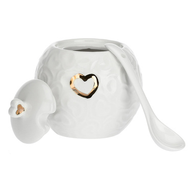 Цукорниця La Porcellana Bianca VALENTINO ORO, порцеляна, 270 мл