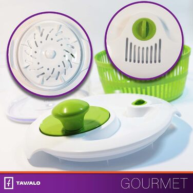 Сушарка для салату маленька 2,6 л з кришкою, Tavialo