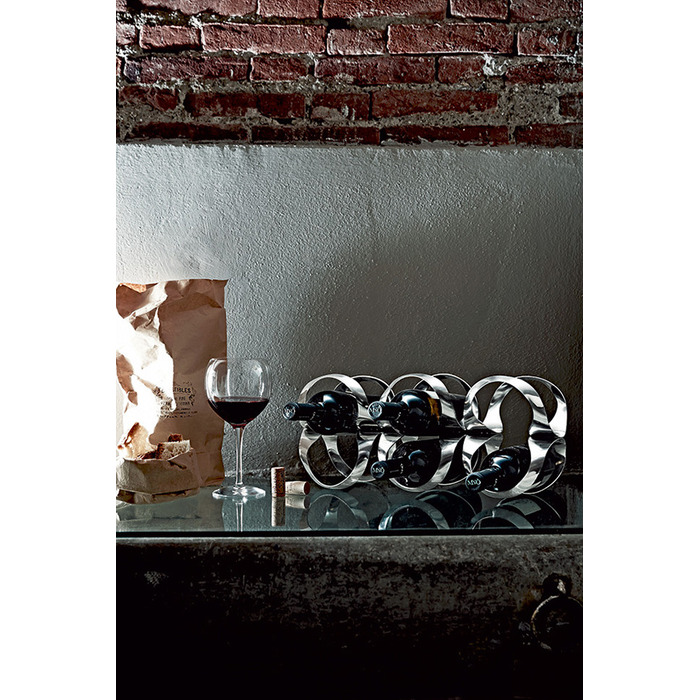 Подставка для бутылок 16x20x42 см металлик Ribbon Alessi