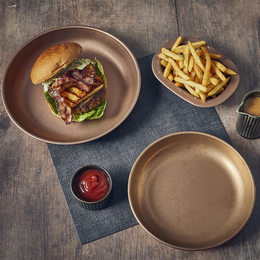 Тарілка кругла 24*h 4 см, Copper Vintage Steel, GenWare