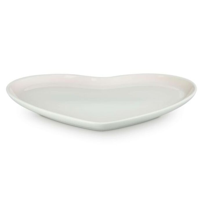 Блюдо сервировочное в форме сердца 32 см, бежевое Heart Le Creuset