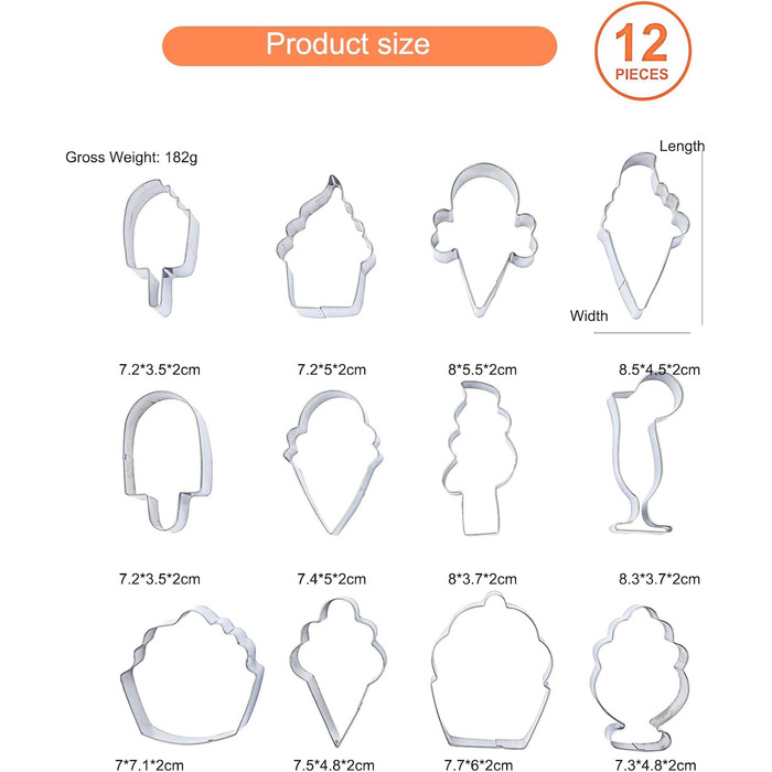 Набір формочок для печива у формі пряникового будиночка, FantasyDay, 10 шт. , формочки для печива з нержавіючої сталі, різдвяні формочки для тематичних тортів, тортів на день народження, сендвічів з фонданним печивом (12 шт. 3)
