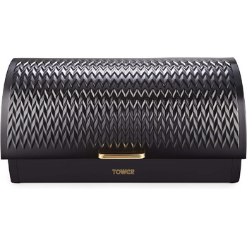 Хлібниця з нержавіюча сталь чорна 28,3 х 39 х 18,5 см TOWER