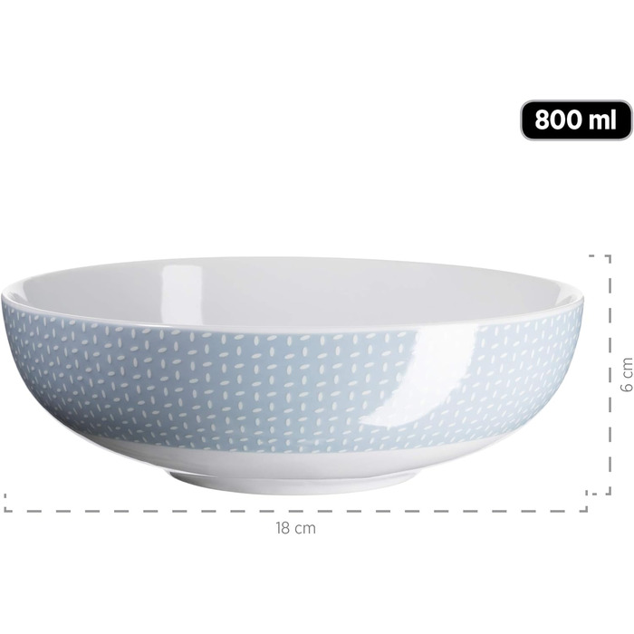 Набор посуды MSER 931566 Kitchen Time II на 4 персоны, 16 шт. Комбинированный сервиз с тонким рисунком, фарфор (цветной)